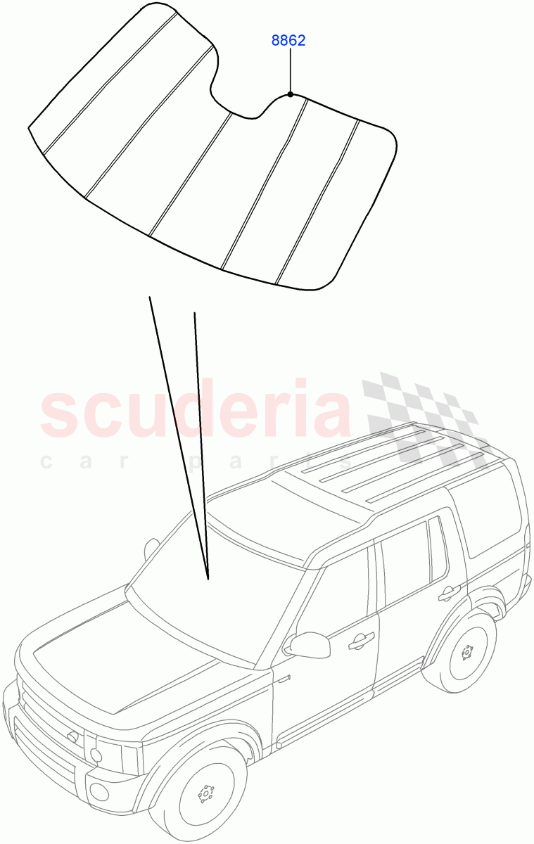 Sun Blinds (Accessory) ((V) FROMAA000001) of Land Rover Land Rover Discovery 4 (2010-2016) [3.0 Diesel 24V DOHC TC]