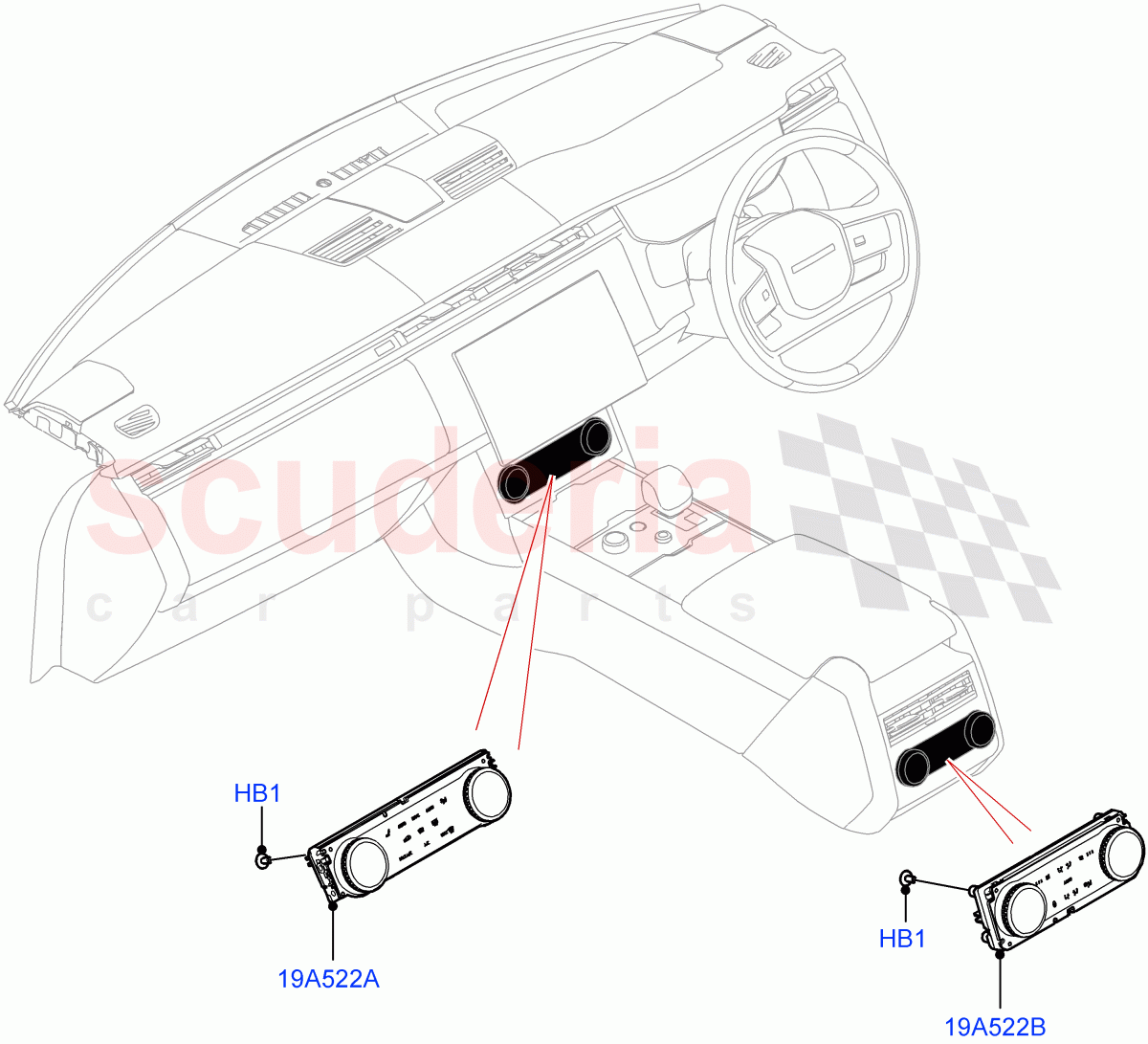 Heater & Air Conditioning Controls of Land Rover Land Rover Range Rover (2022+) [4.4 V8 Turbo Petrol NC10]