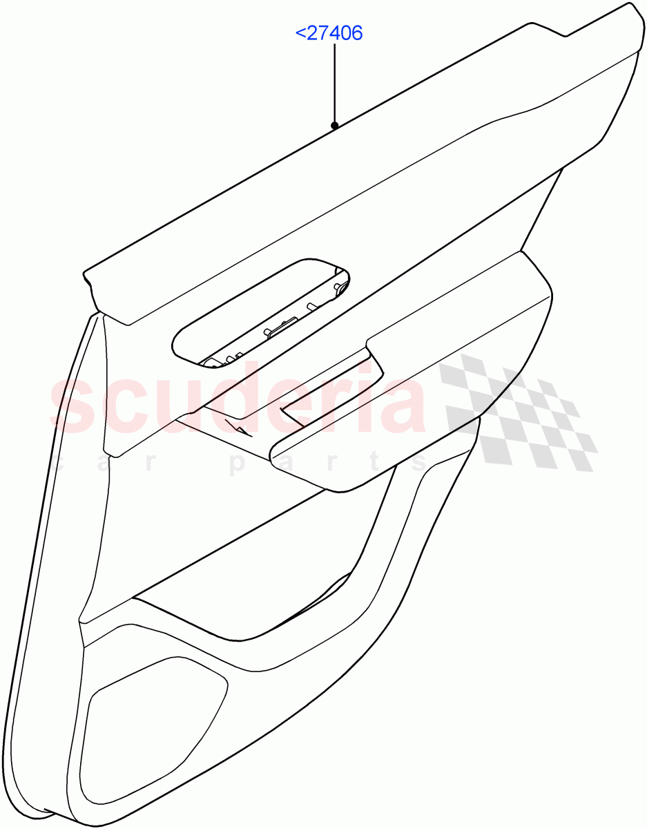 Rear Door Trim Panels of Land Rover Land Rover Range Rover Velar (2017+) [2.0 Turbo Petrol AJ200P]