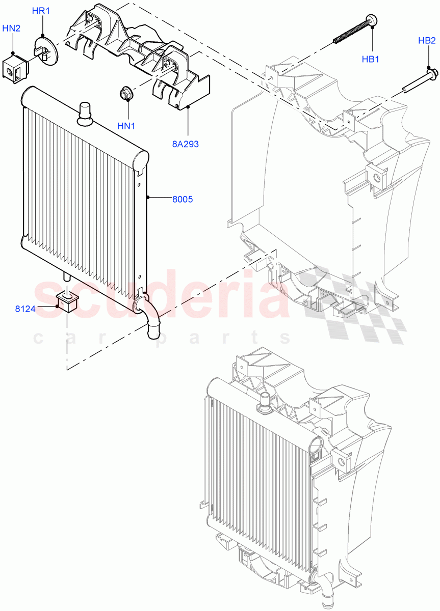 Radiator/Coolant Overflow Container (Nitra Plant Build, Auxiliary Unit) (3.0L DOHC GDI SC V6 PETROL) ((V) FROMK2000001) of Land Rover Land Rover Discovery 5 (2017+) [3.0 DOHC GDI SC V6 Petrol]