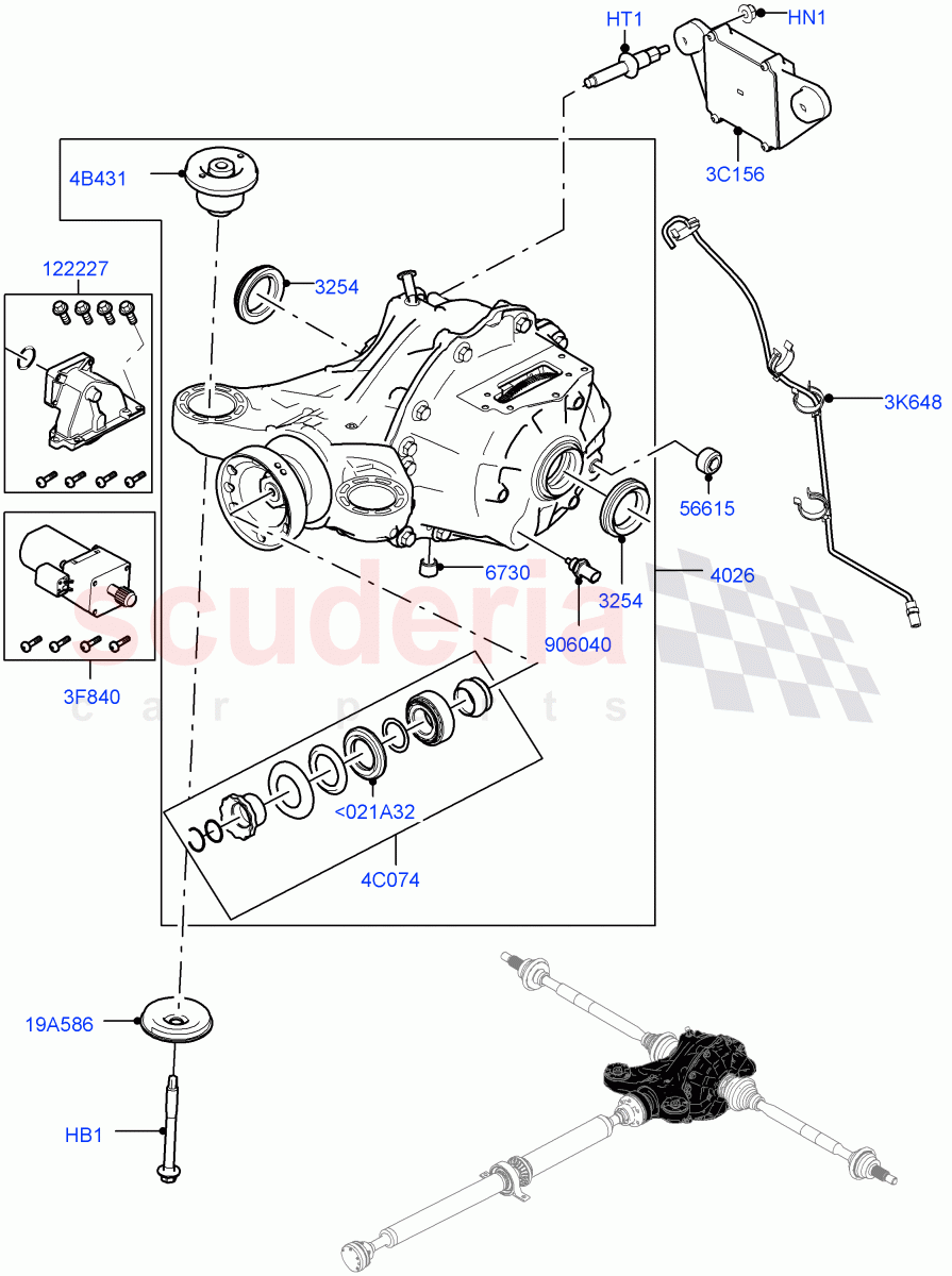 Rear Axle (5.0L P AJ133 DOHC CDA S/C Enhanced) ((V) FROMKA000001) of Land Rover Land Rover Range Rover Velar (2017+) [2.0 Turbo Diesel AJ21D4]