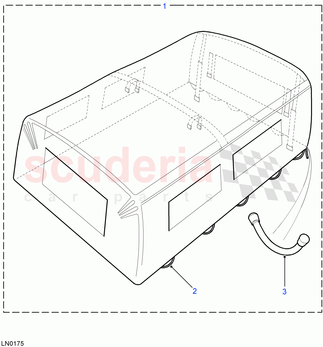 Hood Assembly - PVC(High Capacity Pick Up,110" Wheelbase,Crew Cab HCPU,130" Wheelbase)((V)FROM7A000001) of Land Rover Land Rover Defender (2007-2016)