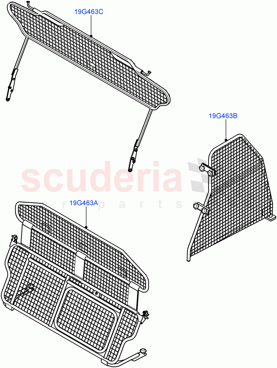 Cargo Barrier of Land Rover Land Rover Range Rover Velar (2017+) [3.0 I6 Turbo Petrol AJ20P6]