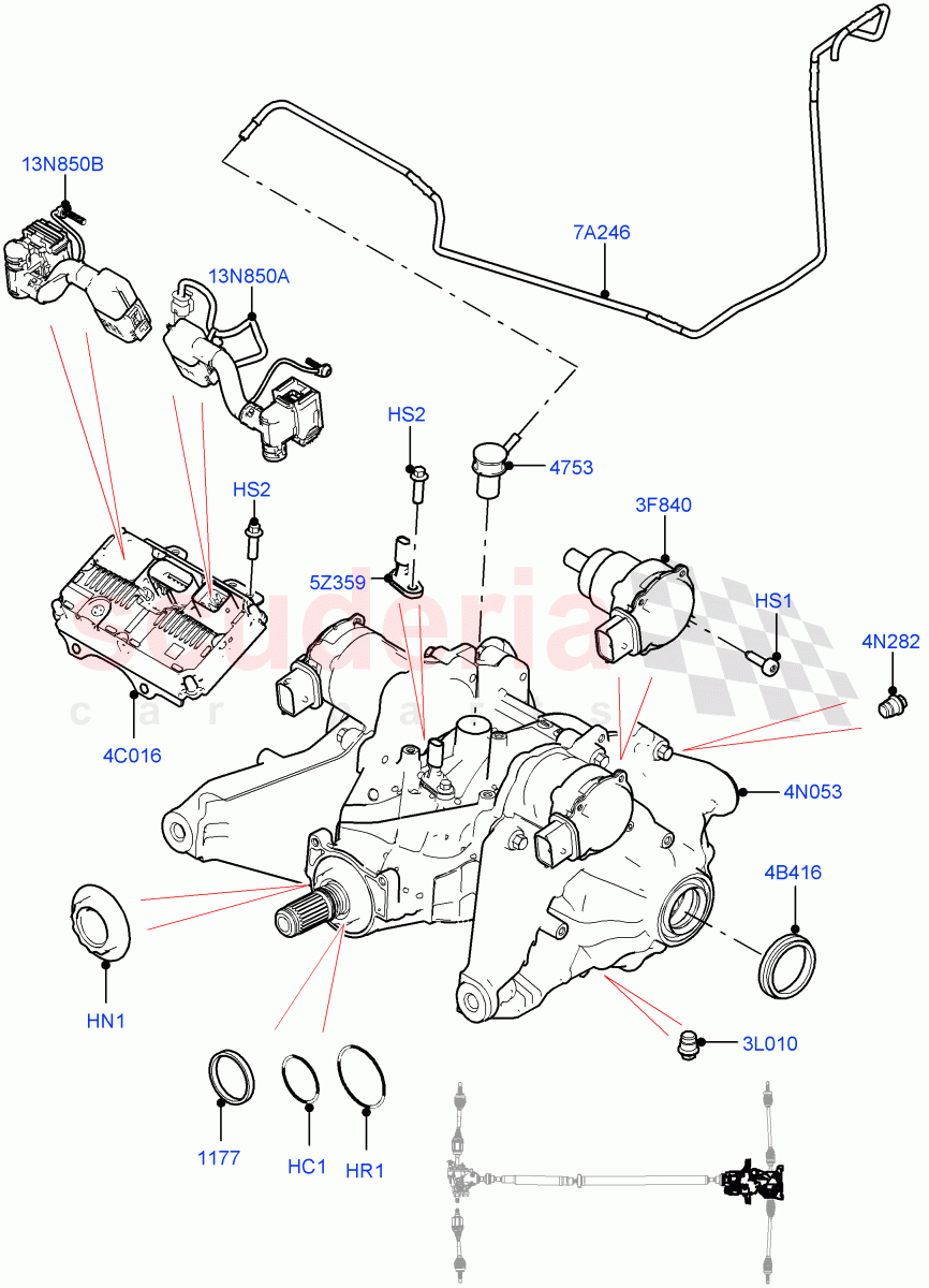 Rear Axle(Halewood (UK),Dynamic Driveline,Less Electric Engine Battery,Electric Engine Battery-MHEV)((V)FROMLH000001) of Land Rover Land Rover Discovery Sport (2015+) [2.0 Turbo Diesel AJ21D4]