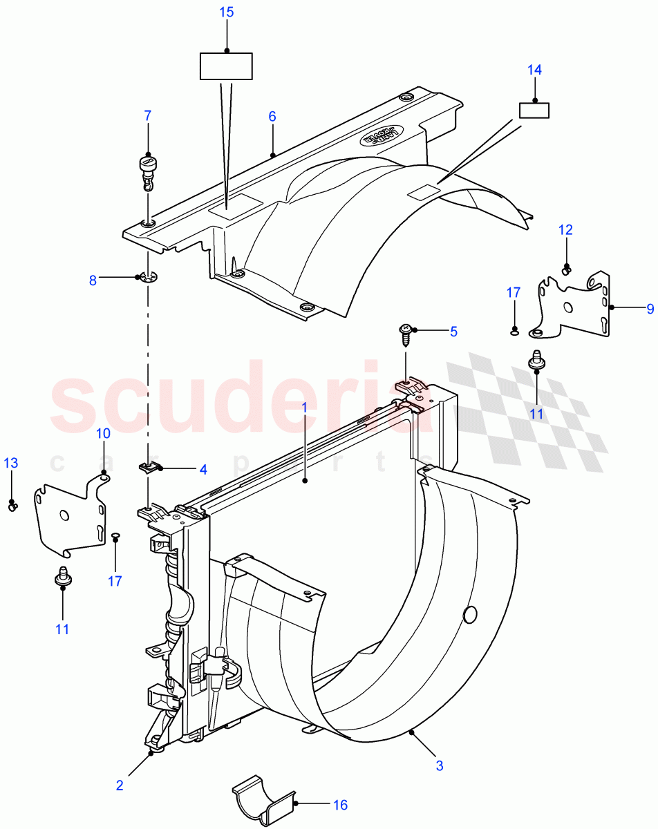 Radiator((V)FROM7A000001) of Land Rover Land Rover Defender (2007-2016)