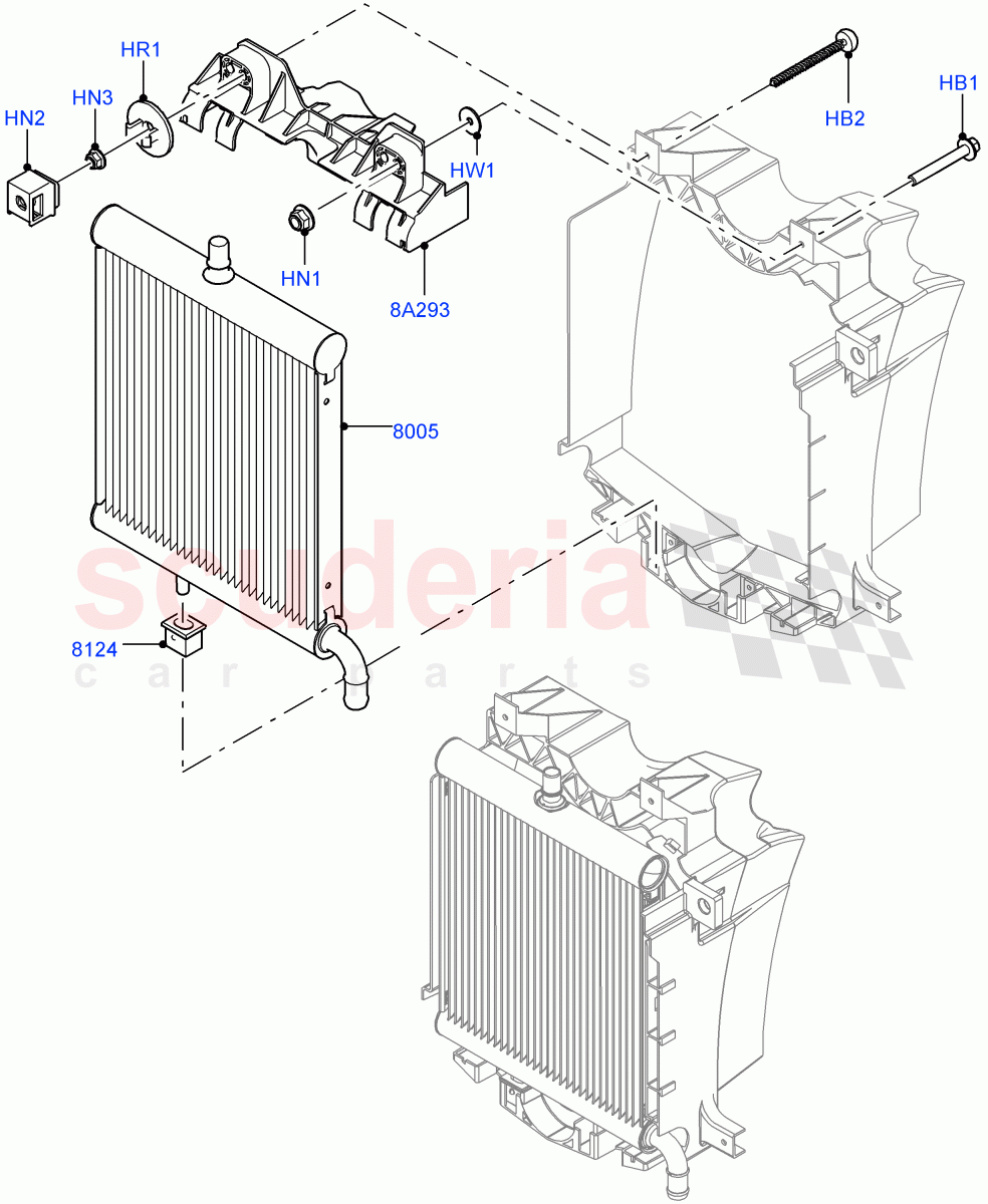 Radiator/Coolant Overflow Container (Nitra Plant Build, Auxiliary Unit) (3.0L AJ20D6 Diesel High, With Standard Engine Cooling System, With Extra Engine Cooling System) ((V) FROMM2000001) of Land Rover Land Rover Discovery 5 (2017+) [3.0 I6 Turbo Diesel AJ20D6]