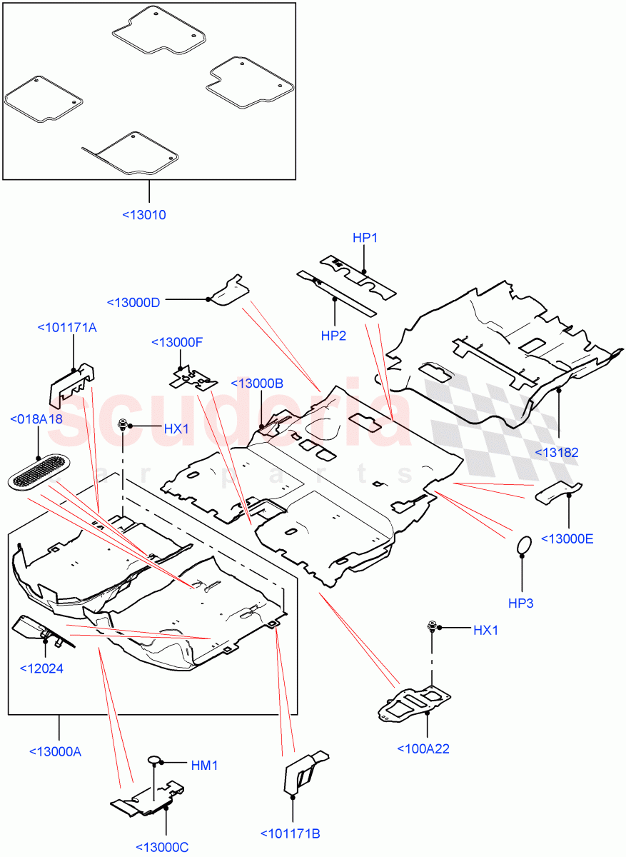 Floor Trim(Changsu (China))((V)FROMFG000001) of Land Rover Land Rover Discovery Sport (2015+) [2.0 Turbo Diesel]