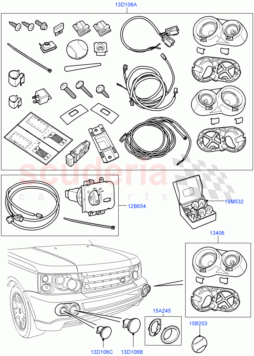 Accessory - Electrical Kit(Accessory)((V)TO9A999999) of Land Rover Land Rover Range Rover Sport (2005-2009) [3.6 V8 32V DOHC EFI Diesel]