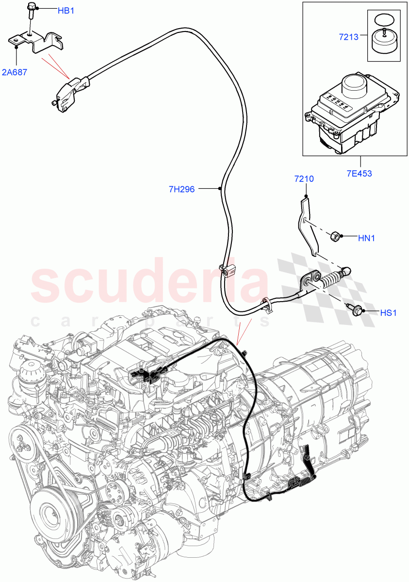 Gear Change-Automatic Transmission (Nitra Plant Build) (2.0L I4 High DOHC AJ200 Petrol, 8 Speed Auto Trans ZF 8HP45) ((V) FROMK2000001) of Land Rover Land Rover Discovery 5 (2017+) [2.0 Turbo Petrol AJ200P]