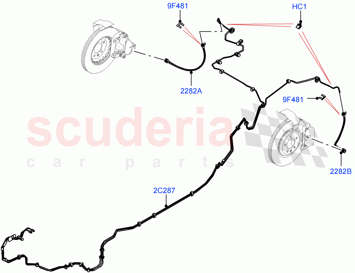 Rear Brake Pipes of Land Rover Land Rover Range Rover (2022+) [3.0 I6 Turbo Petrol AJ20P6]