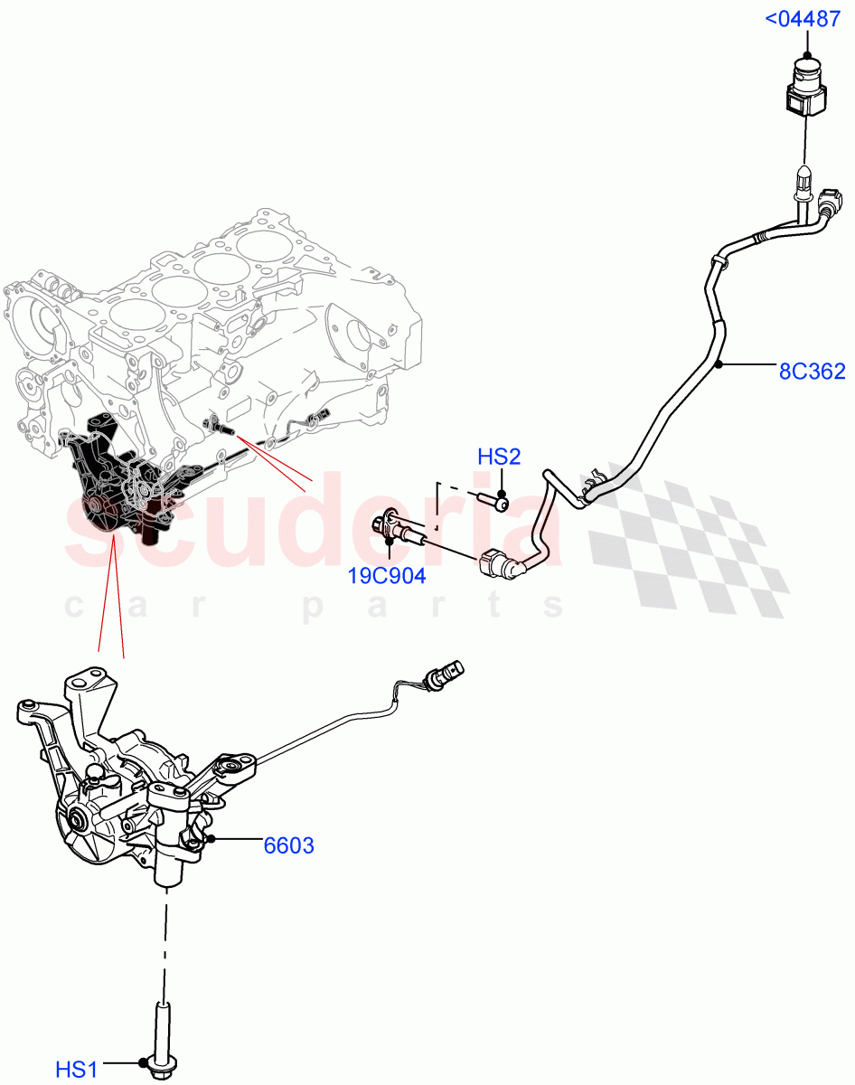 Vacuum Control And Air Injection (2.0L I4 Mid DOHC AJ200 Petrol) ((V) FROMMA000001) of Land Rover Land Rover Range Rover Velar (2017+) [2.0 Turbo Petrol AJ200P]