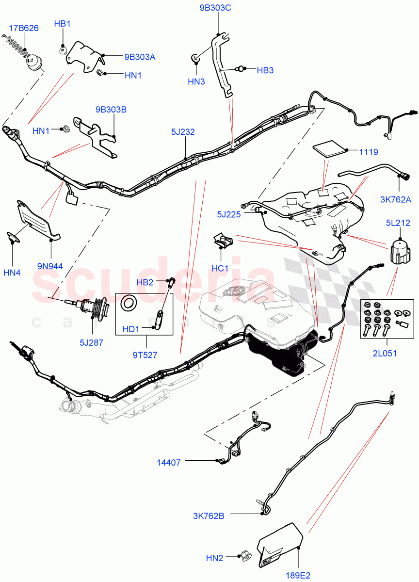 Exhaust Fluid Injection System (2.0L I4 DSL MID DOHC AJ200, With Diesel Exh Fluid Emission Tank, 2.0L I4 DSL HIGH DOHC AJ200) ((V) FROMGH000001) of Land Rover Land Rover Discovery Sport (2015+) [2.0 Turbo Diesel]