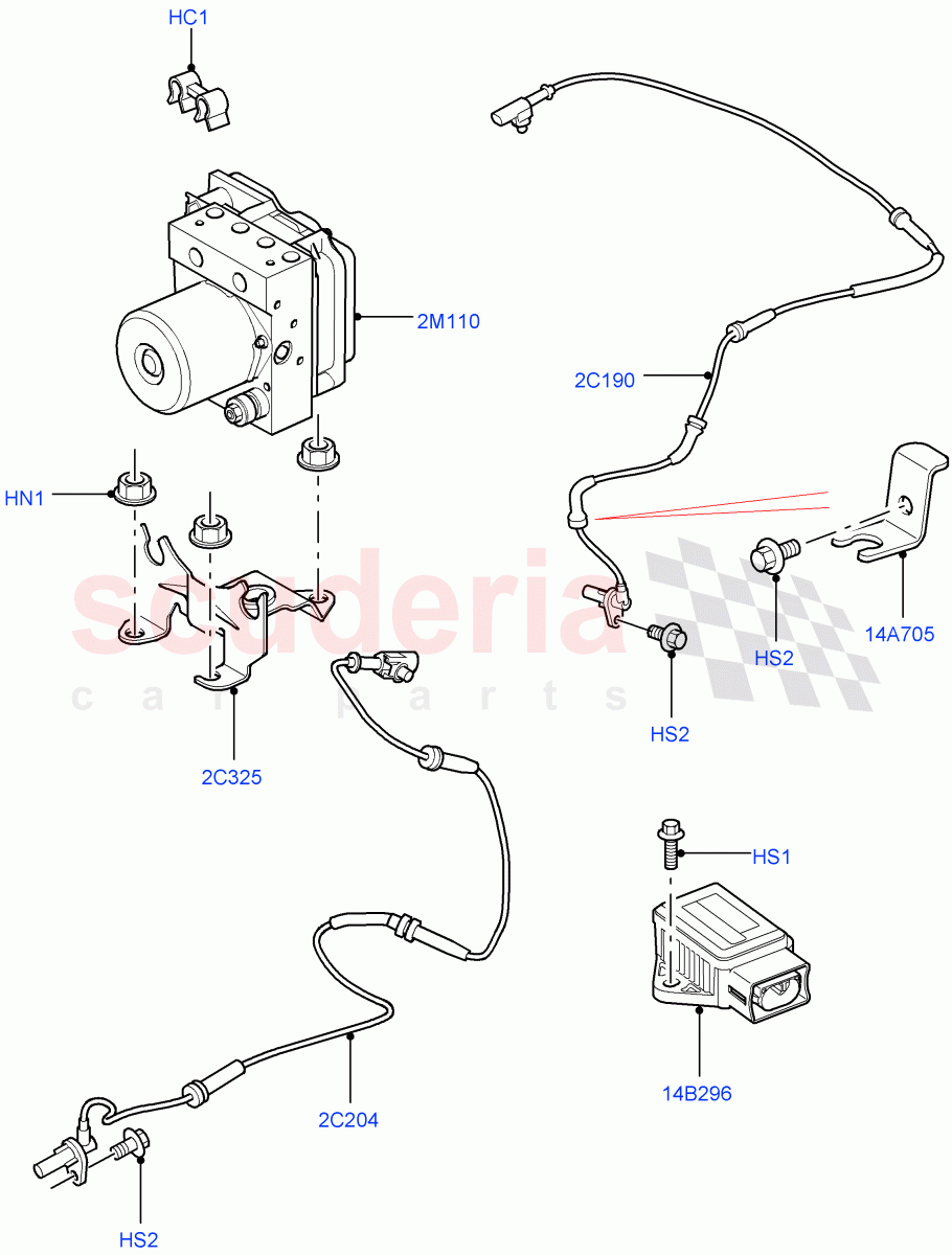 Anti-Lock Braking System((V)TO9A999999) of Land Rover Land Rover Range Rover Sport (2005-2009) [3.6 V8 32V DOHC EFI Diesel]