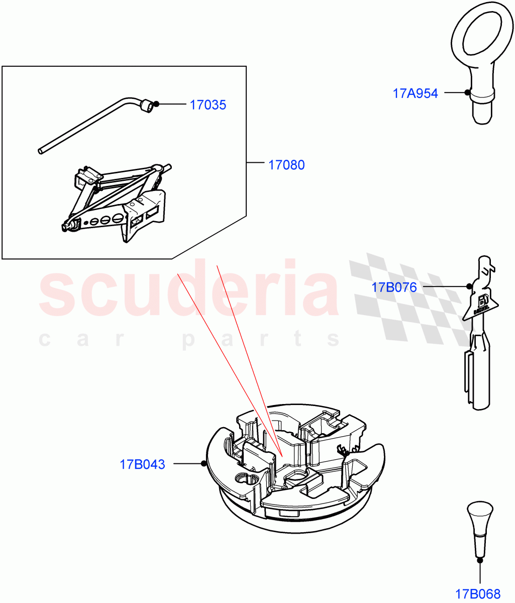 Tools(Itatiaia (Brazil)) of Land Rover Land Rover Range Rover Evoque (2019+) [1.5 I3 Turbo Petrol AJ20P3]