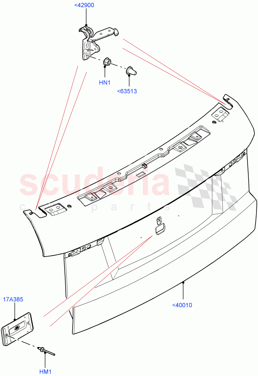 Luggage Compartment Door(2 Door Convertible,Halewood (UK)) of Land Rover Land Rover Range Rover Evoque (2012-2018) [2.0 Turbo Petrol AJ200P]