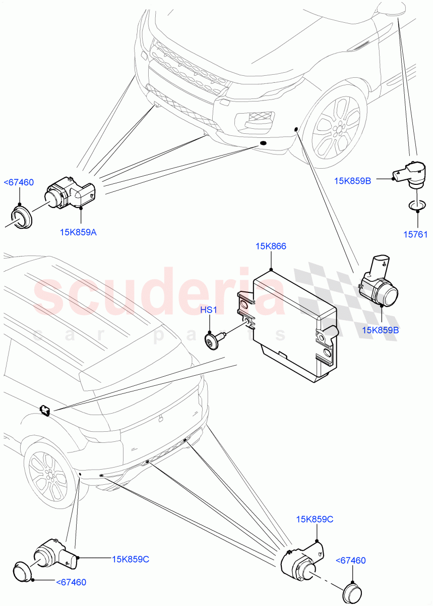 Parking Distance Control (Itatiaia (Brazil)) ((V) FROMGT000001) of Land Rover Land Rover Range Rover Evoque (2012-2018) [2.2 Single Turbo Diesel]