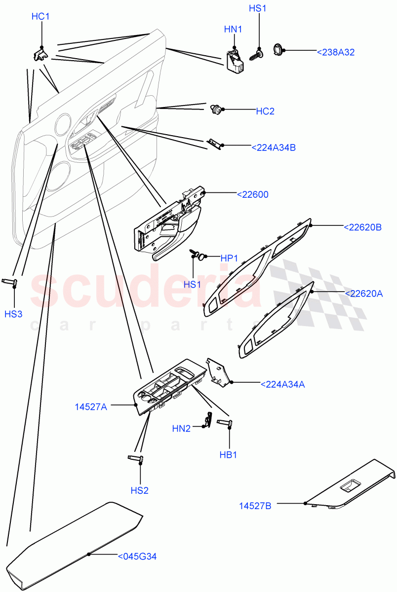 Front Door Trim Installation(Changsu (China))((V)FROMEG000001) of Land Rover Land Rover Range Rover Evoque (2012-2018) [2.2 Single Turbo Diesel]