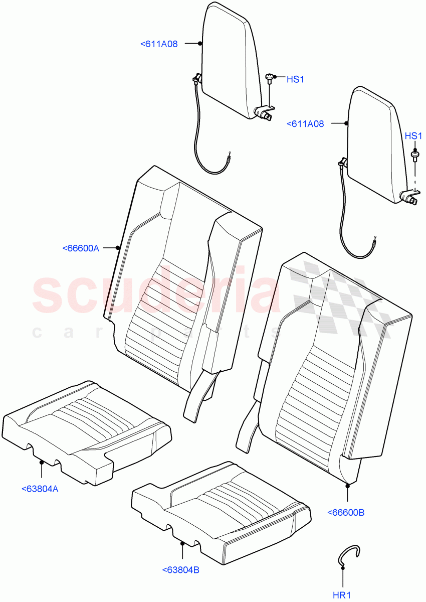 Rear Seat Covers(Luxtec Seats,Changsu (China),With 3rd Row Double Seat)((V)FROMKG446857) of Land Rover Land Rover Discovery Sport (2015+) [2.0 Turbo Diesel]