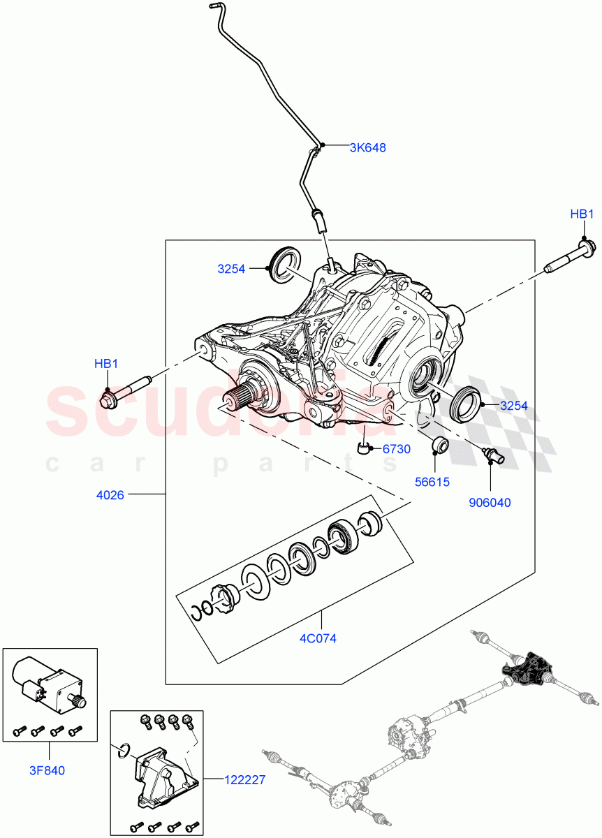 Rear Axle (Torque Vectoring By Braking (TVBB)) of Land Rover Land Rover Range Rover (2022+) [3.0 I6 Turbo Petrol AJ20P6]
