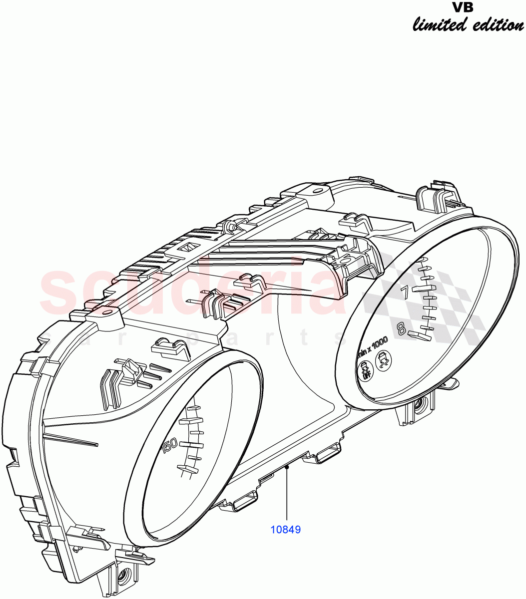Instrument Cluster (Victoria Beckham Limited Edition, Halewood (UK)) of Land Rover Land Rover Range Rover Evoque (2012-2018) [2.2 Single Turbo Diesel]