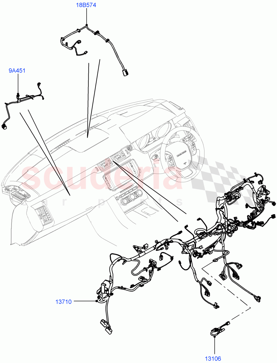 Electrical Wiring - Engine And Dash(Facia)(5.0L OHC SGDI SC V8 Petrol - AJ133,3.0L DOHC GDI SC V6 PETROL)((V)TOFA999999) of Land Rover Land Rover Range Rover Sport (2014+) [2.0 Turbo Petrol GTDI]