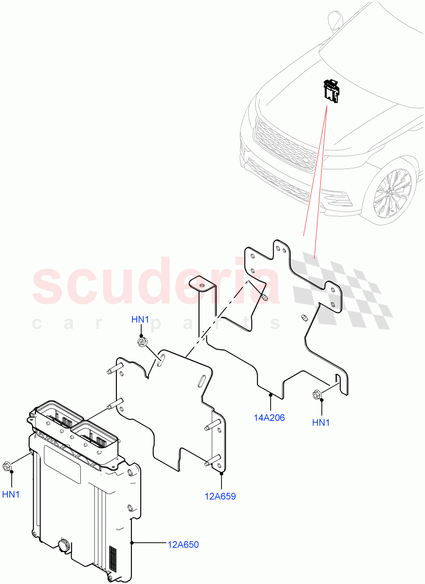 Engine Modules And Sensors(2.0L I4 Mid DOHC AJ200 Petrol,LHD,2.0L I4 High DOHC AJ200 Petrol)((V)TOLA999999) of Land Rover Land Rover Range Rover Velar (2017+) [2.0 Turbo Petrol AJ200P]