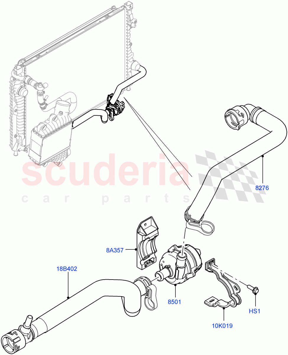 Water Pump(Auxiliary Unit)(2.0L I4 DSL HIGH DOHC AJ200)((V)FROMJH000001) of Land Rover Land Rover Discovery Sport (2015+) [2.0 Turbo Diesel]