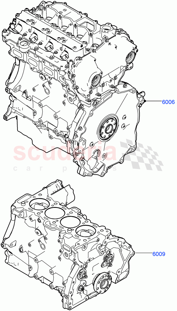 Service Engine And Short Block(2.0L AJ20P4 Petrol Mid PTA,Changsu (China)) of Land Rover Land Rover Discovery Sport (2015+) [2.0 Turbo Petrol AJ200P]