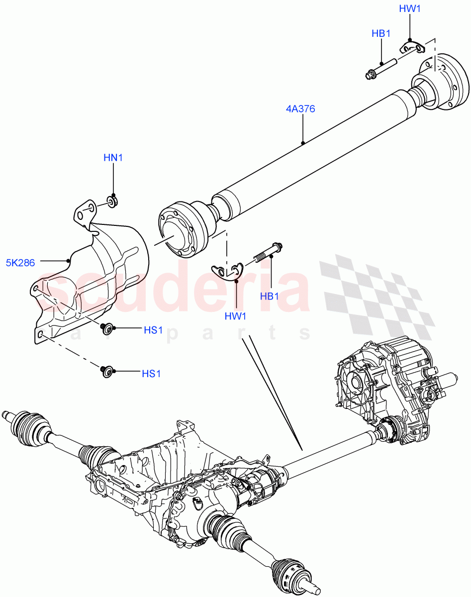 Drive Shaft - Front Axle Drive (Propshaft) ((V) FROMAA000001) of Land Rover Land Rover Range Rover (2010-2012) [3.6 V8 32V DOHC EFI Diesel]