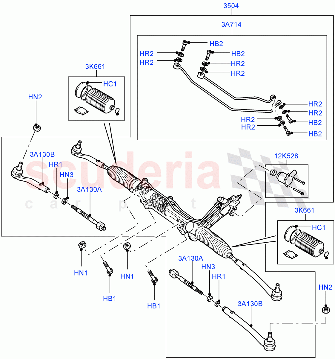 Steering Gear((V)FROMAA000001) of Land Rover Land Rover Range Rover (2010-2012) [3.6 V8 32V DOHC EFI Diesel]