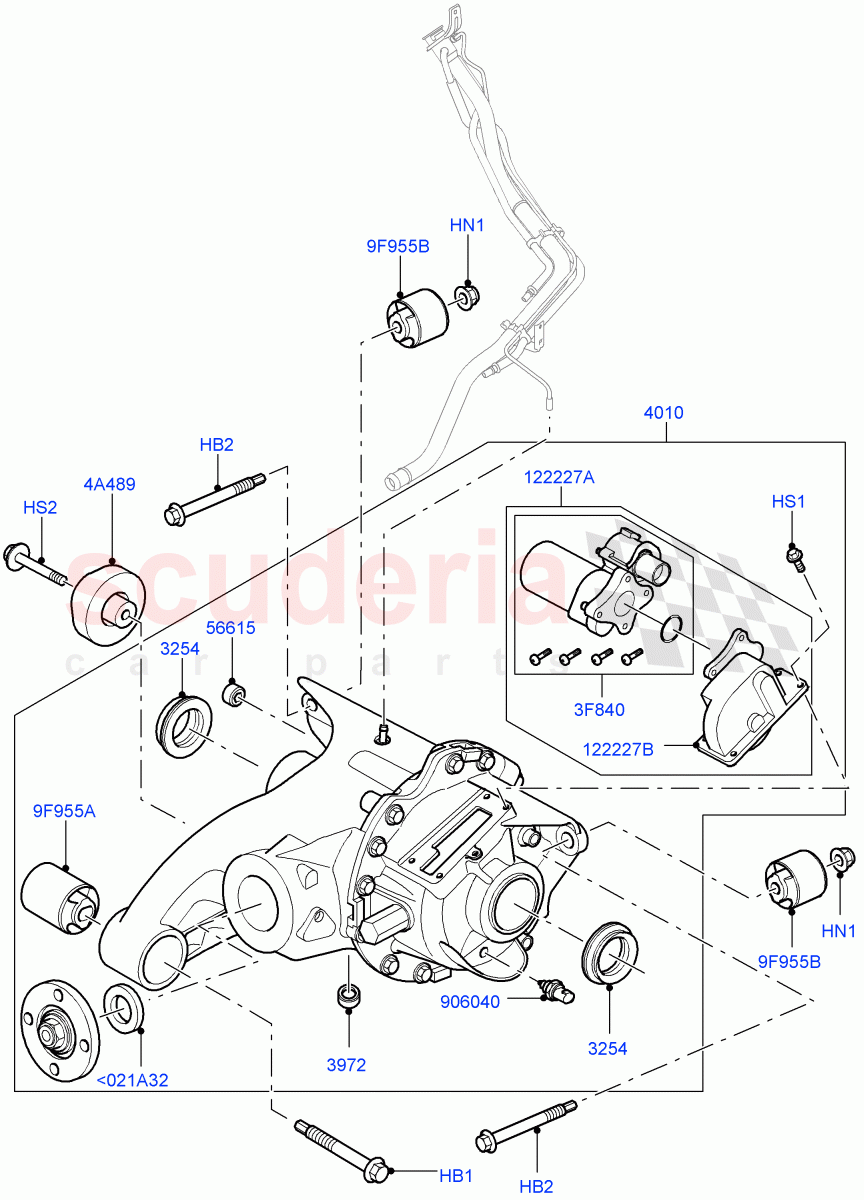 Rear Axle ((V) FROMAA000001) of Land Rover Land Rover Discovery 4 (2010-2016) [3.0 DOHC GDI SC V6 Petrol]