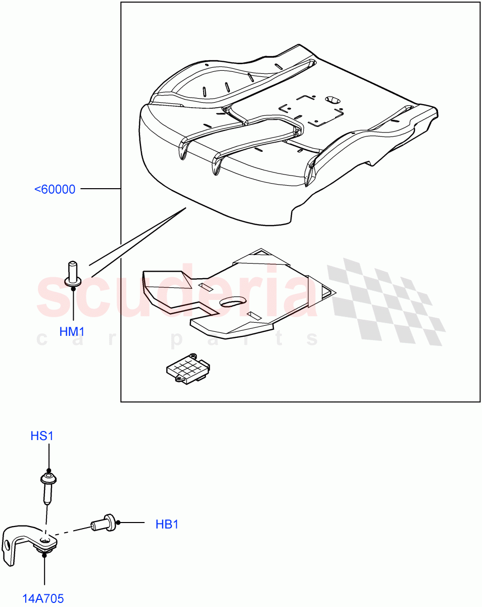Front Seat Base (Sensors, For North America Only) ((+) "CDN/MEX/USA", Halewood (UK)) of Land Rover Land Rover Range Rover Evoque (2012-2018) [2.0 Turbo Petrol GTDI]