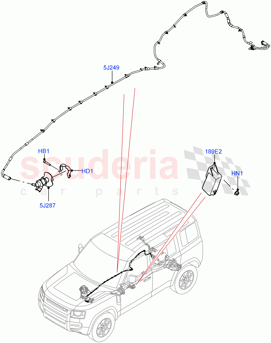 Exhaust Fluid Injection System(Injector and Control Unit, Nitra Plant Build)(3.0L AJ20D6 Diesel High,With Diesel Exh Fluid Emission Tank)((V)FROMM2000001) of Land Rover Land Rover Defender (2020+) [3.0 I6 Turbo Diesel AJ20D6]