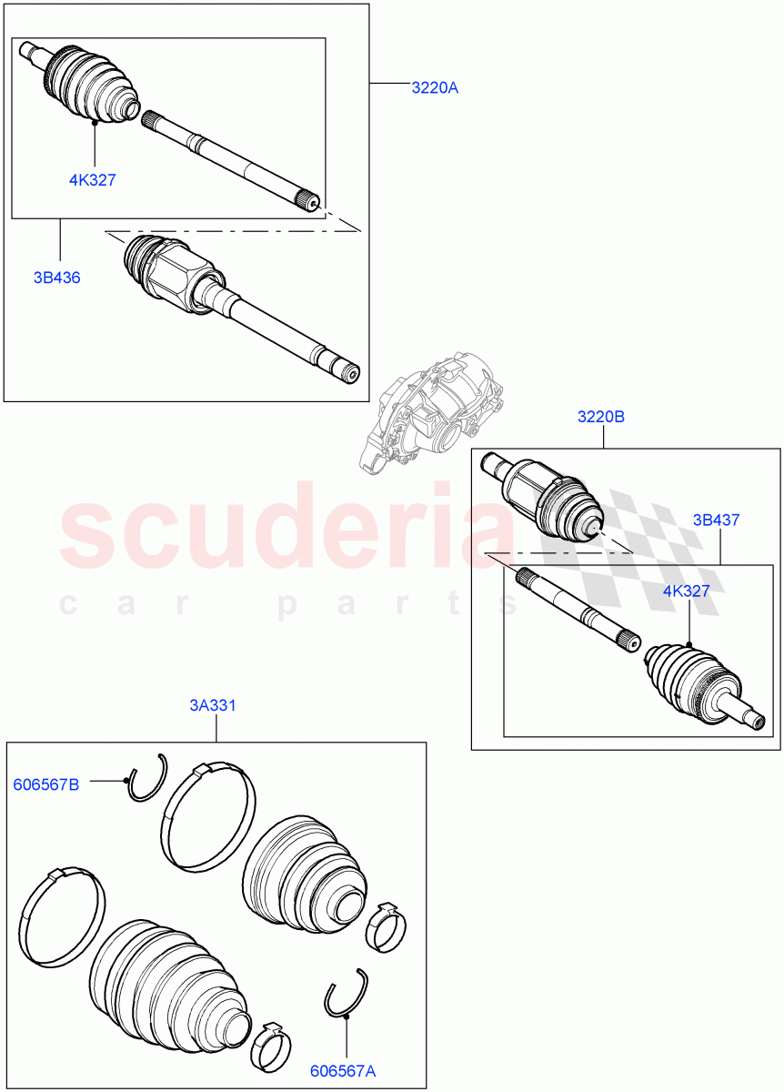 Drive Shaft - Front Axle Drive(Drive Shaft & Boot Kits)((V)TO9A999999) of Land Rover Land Rover Range Rover Sport (2005-2009) [2.7 Diesel V6]