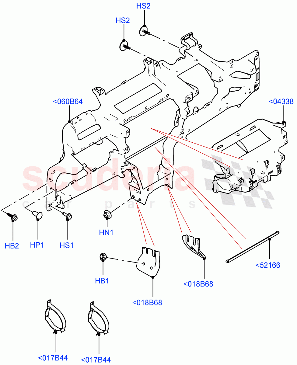 Instrument Panel (Upper, Internal Components) (Halewood (UK)) ((V) FROMLH000001) of Land Rover Land Rover Discovery Sport (2015+) [2.0 Turbo Diesel]