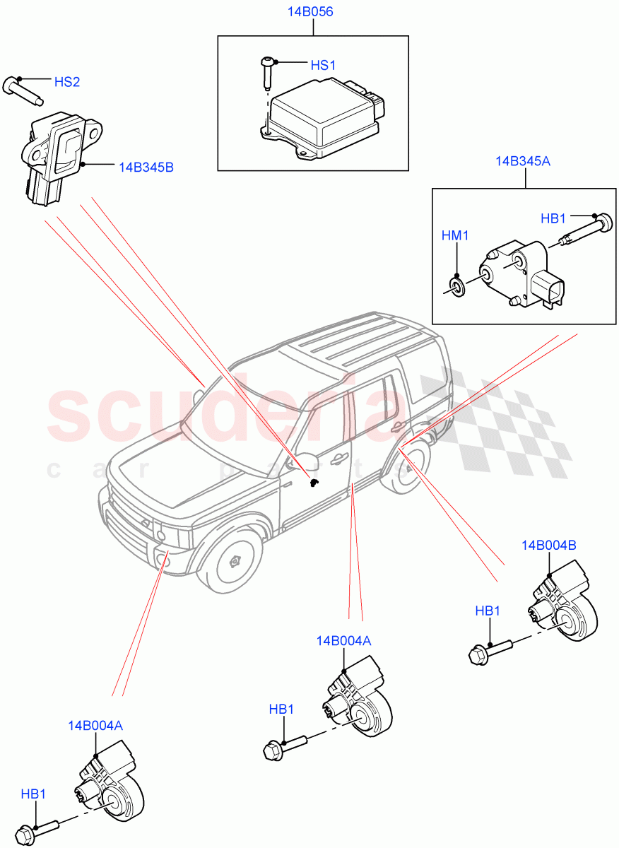 Airbag System (Sensors) ((V) FROMAA000001) of Land Rover Land Rover Discovery 4 (2010-2016) [2.7 Diesel V6]