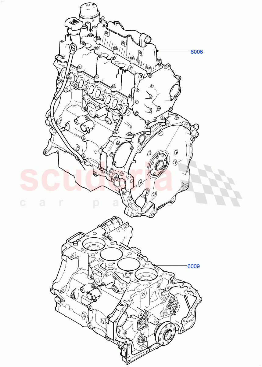 Service Engine And Short Block (2.0L I4 DSL MID DOHC AJ200, Itatiaia (Brazil), 2.0L I4 DSL HIGH DOHC AJ200) ((V) FROMGT000001) of Land Rover Land Rover Range Rover Evoque (2012-2018) [2.0 Turbo Diesel]