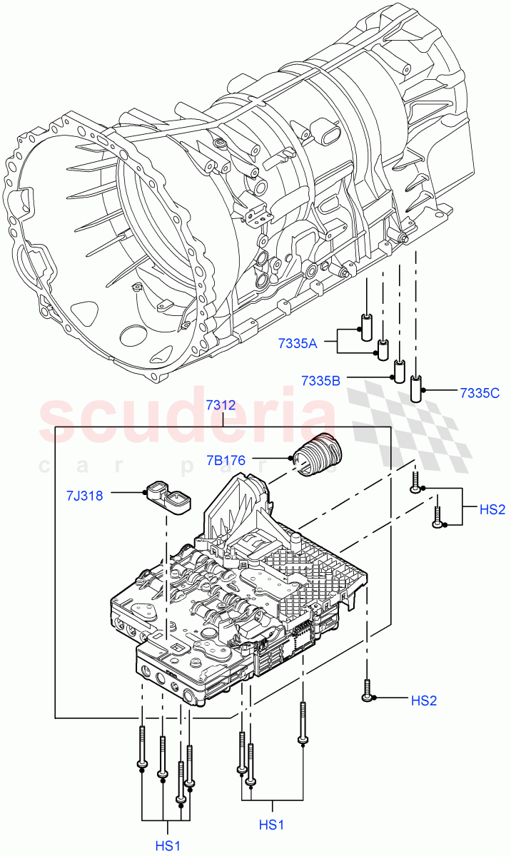 Valve Body - Main Control & Servo's(3.6L V8 32V DOHC EFi Diesel Lion,6 Speed Auto ZF 6HP26 Steptronic,Cologne V6 4.0 EFI (SOHC),Lion Diesel 2.7 V6 (140KW))((V)FROMAA000001) of Land Rover Land Rover Range Rover (2010-2012) [3.6 V8 32V DOHC EFI Diesel]