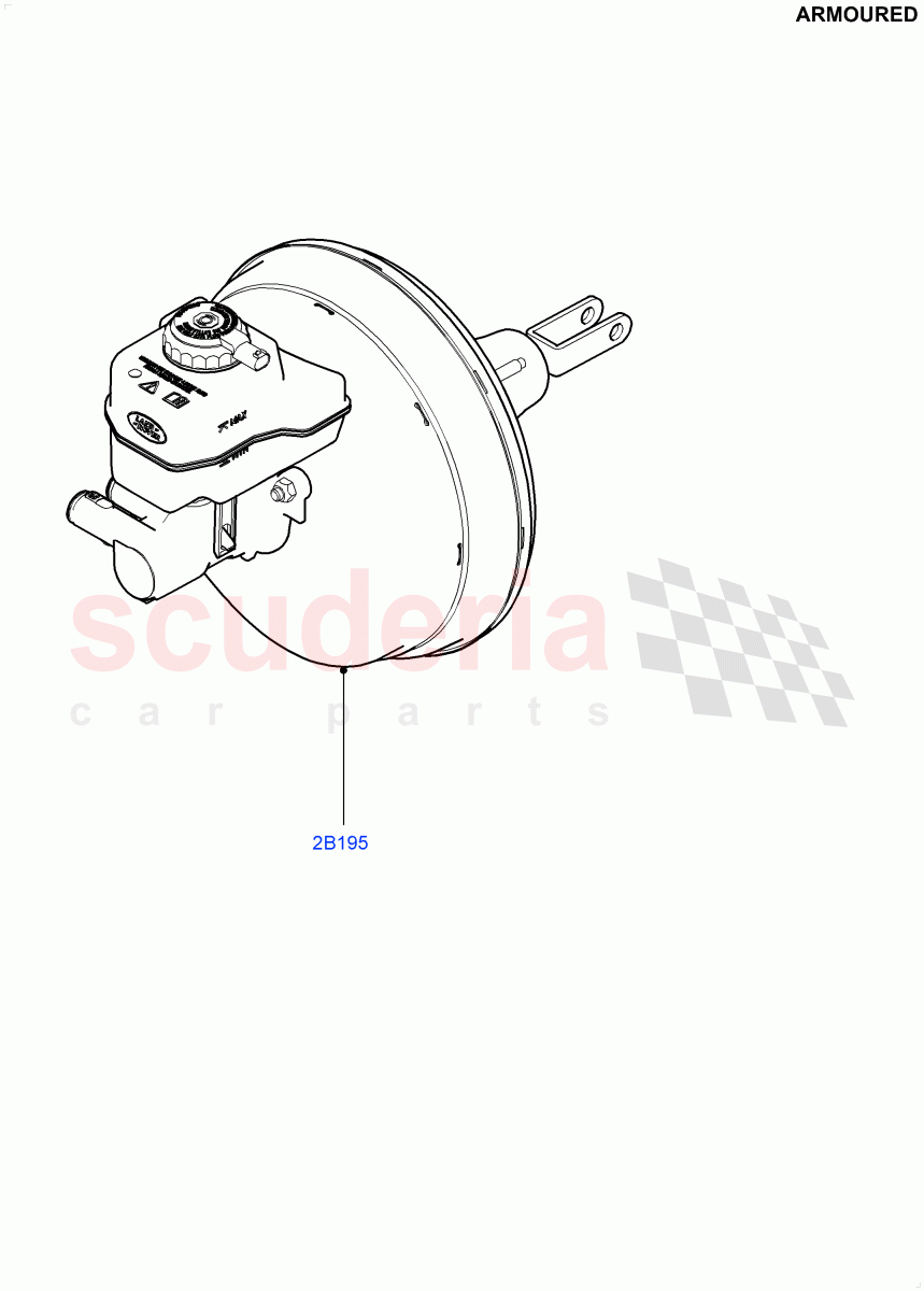 Master Cylinder - Brake System(Armoured)((V)FROMEA000001) of Land Rover Land Rover Range Rover (2012-2021) [3.0 I6 Turbo Diesel AJ20D6]