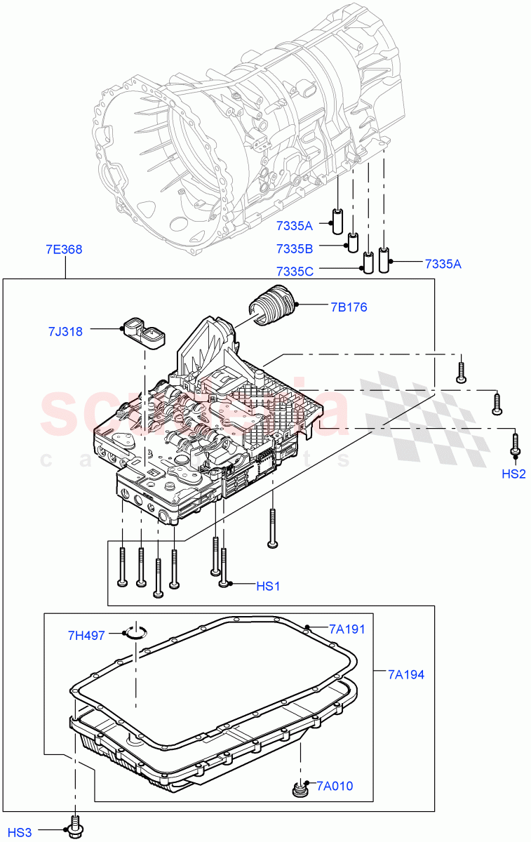 Valve Body - Main Control & Servo's(6 Speed Auto ZF 6HP26 Steptronic)((V)TO9A999999) of Land Rover Land Rover Range Rover Sport (2005-2009) [3.6 V8 32V DOHC EFI Diesel]