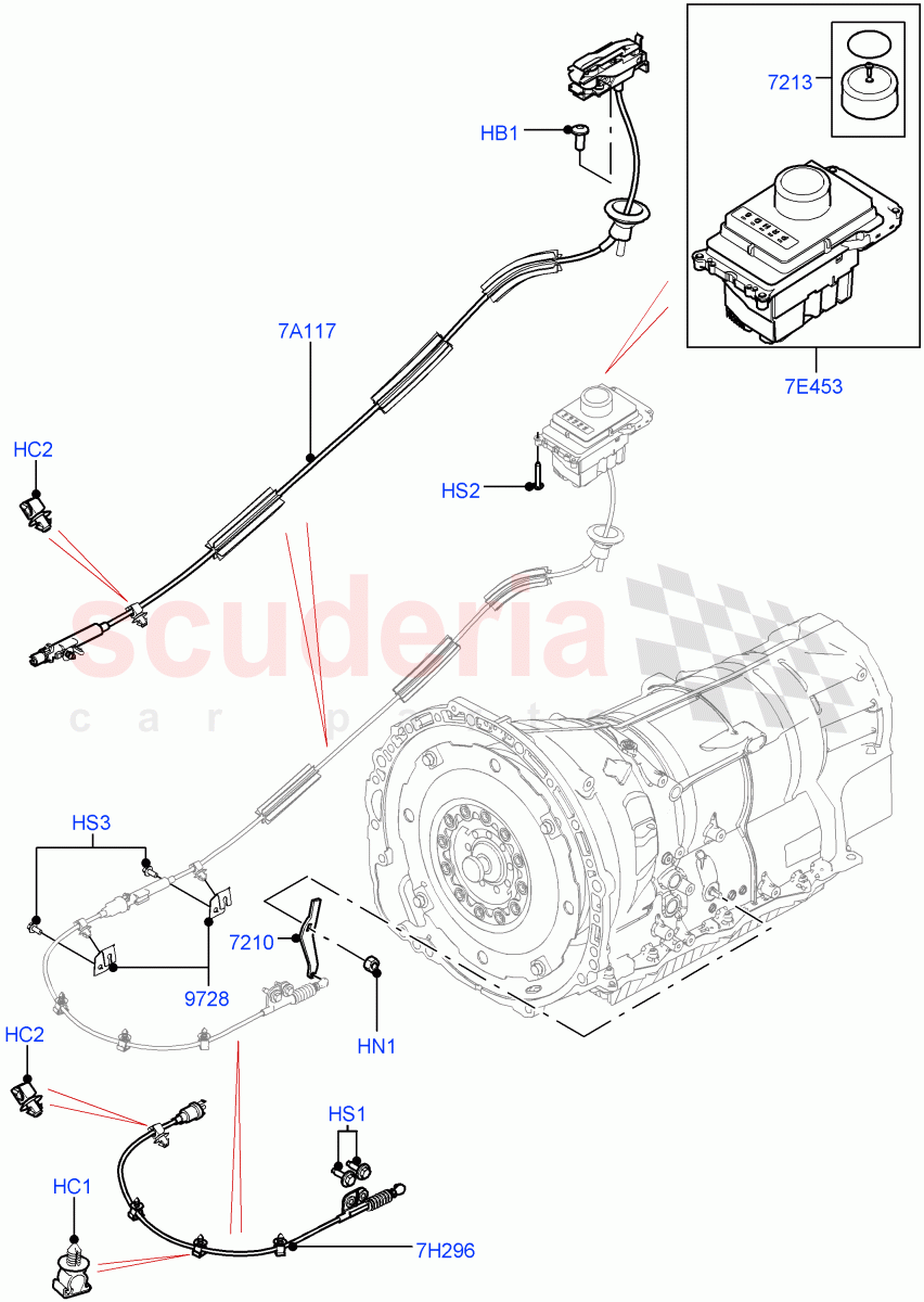 Gear Change-Automatic Transmission(8 Speed Auto Trans ZF 8HP45)((V)TOGA999999) of Land Rover Land Rover Range Rover (2012-2021) [3.0 Diesel 24V DOHC TC]