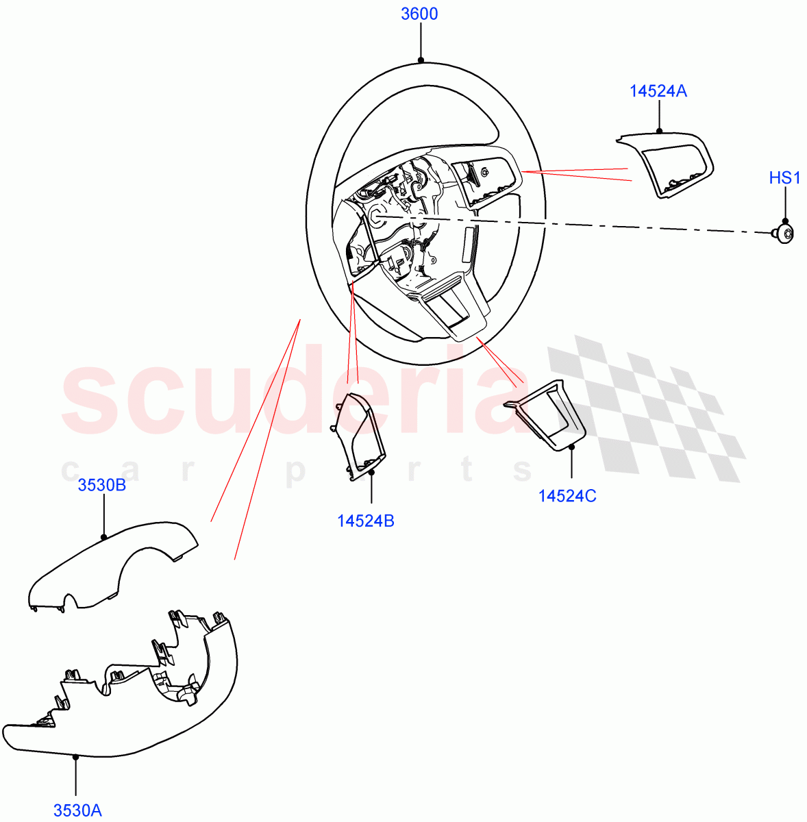 Steering Wheel(Itatiaia (Brazil))((V)FROMGT000001) of Land Rover Land Rover Discovery Sport (2015+) [2.0 Turbo Diesel]