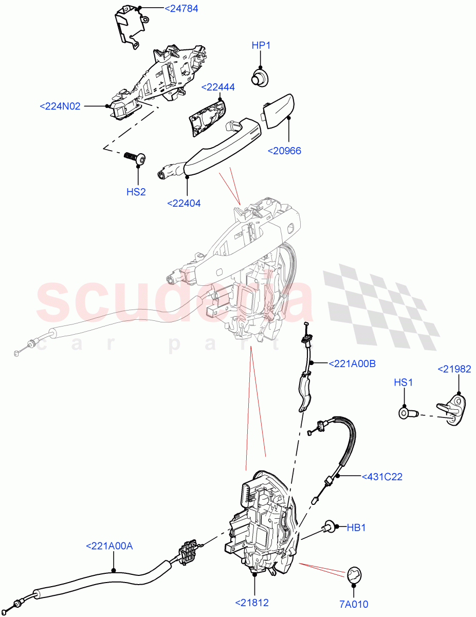 Front Door Lock Controls((V)FROMP2000001) of Land Rover Land Rover Defender (2020+) [2.0 Turbo Diesel]