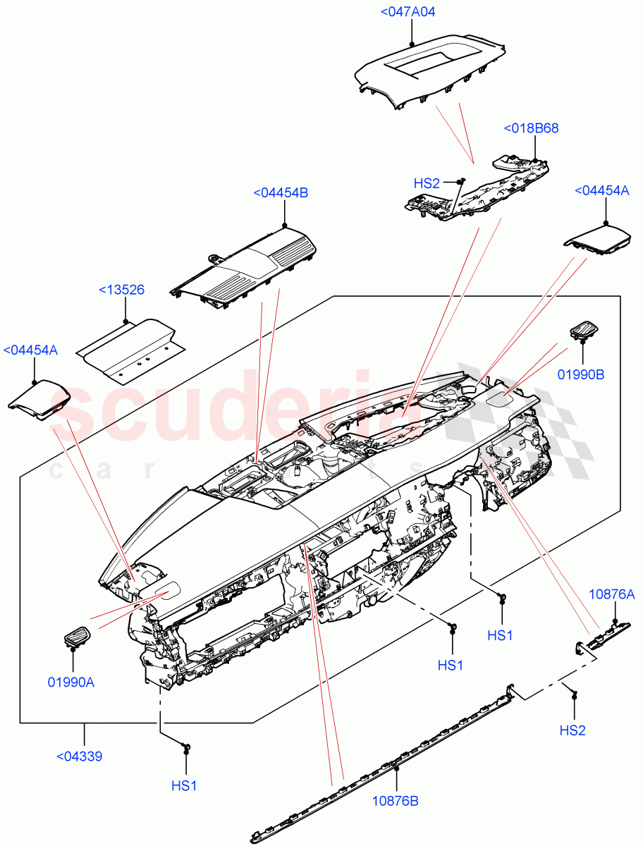 Instrument Panel (External Components, Upper) of Land Rover Land Rover Range Rover (2022+) [3.0 I6 Turbo Diesel AJ20D6]