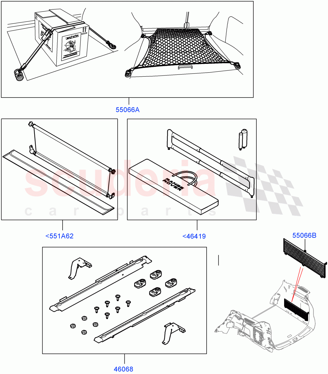 Load Retention Systems(Accessory) of Land Rover Land Rover Range Rover Sport (2014+) [2.0 Turbo Petrol GTDI]