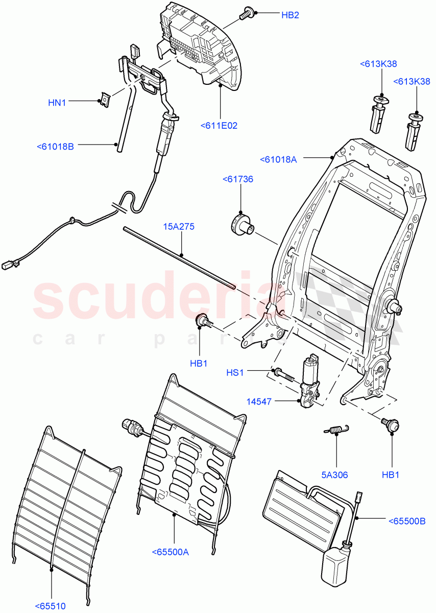 Front Seat Back((V)TO9A999999) of Land Rover Land Rover Range Rover Sport (2005-2009) [3.6 V8 32V DOHC EFI Diesel]