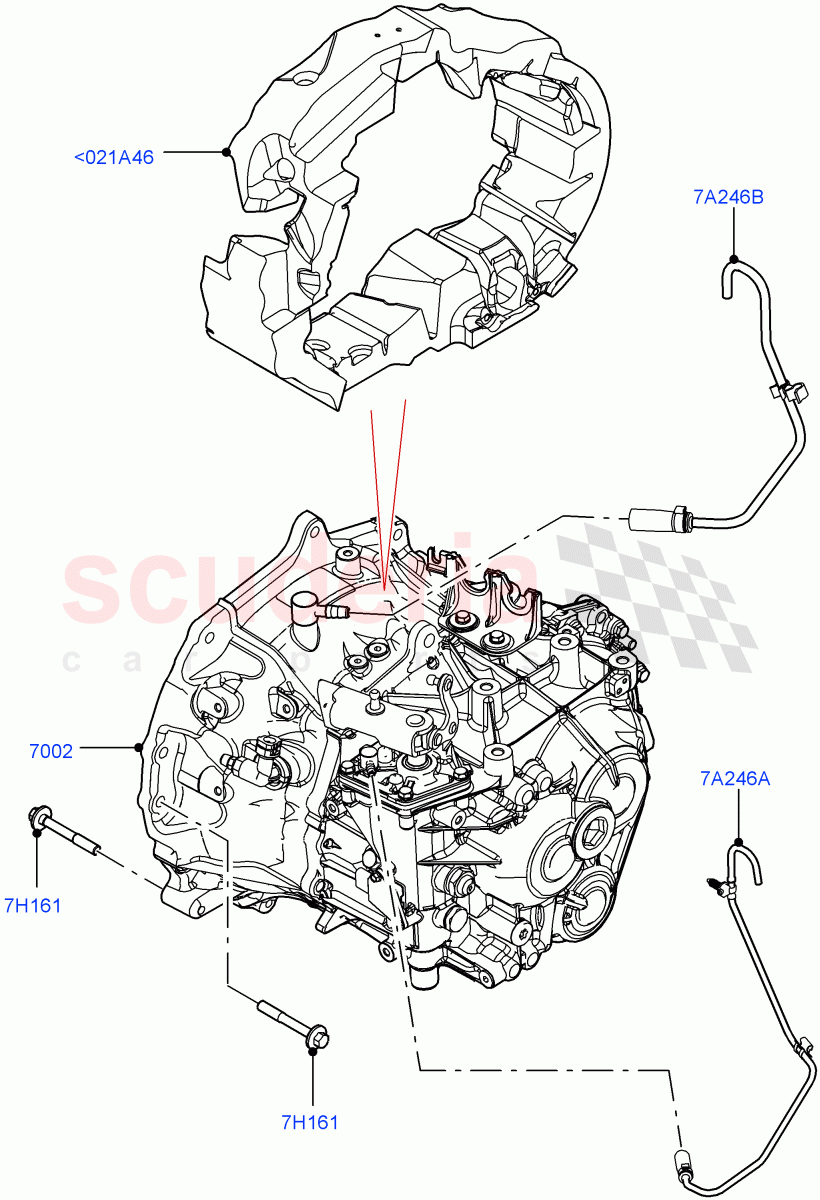Manual Transaxle And Case (6 Speed Manual Trans BG6, Halewood (UK)) ((V) FROMKH000001) of Land Rover Land Rover Range Rover Evoque (2019+) [2.0 Turbo Petrol AJ200P]