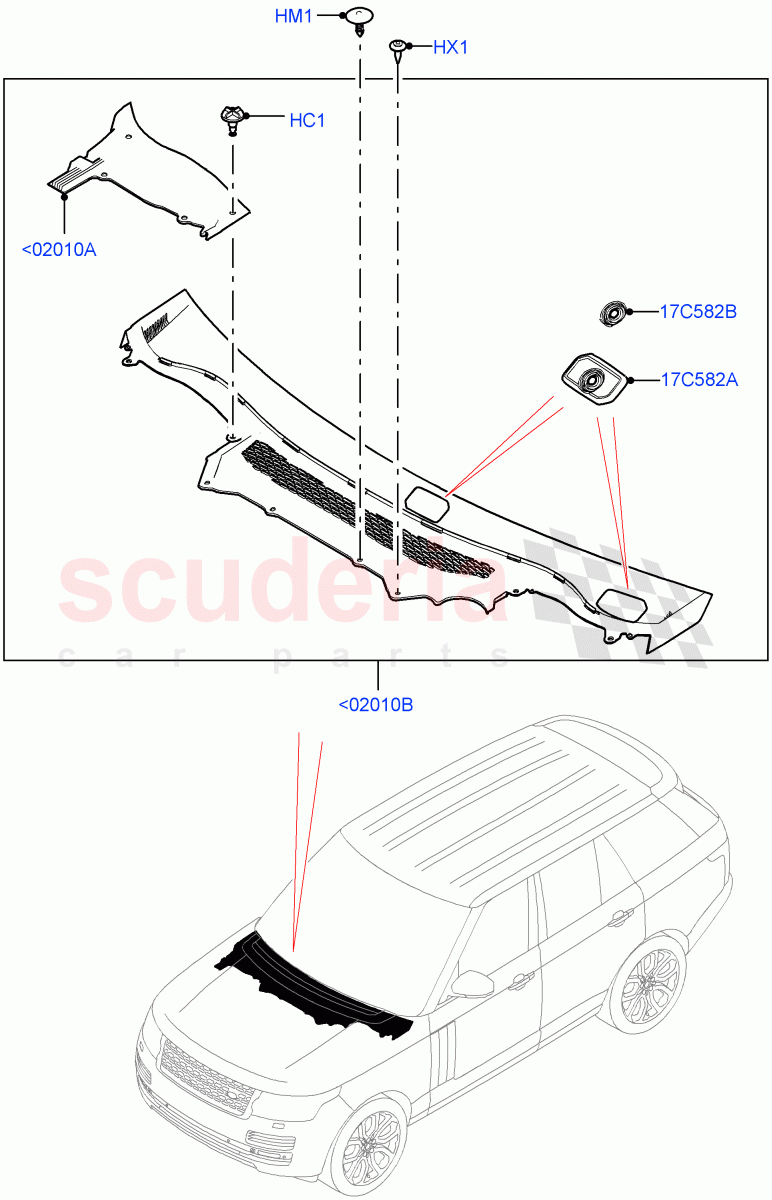 Cowl/Panel And Related Parts of Land Rover Land Rover Range Rover (2012-2021) [3.0 Diesel 24V DOHC TC]