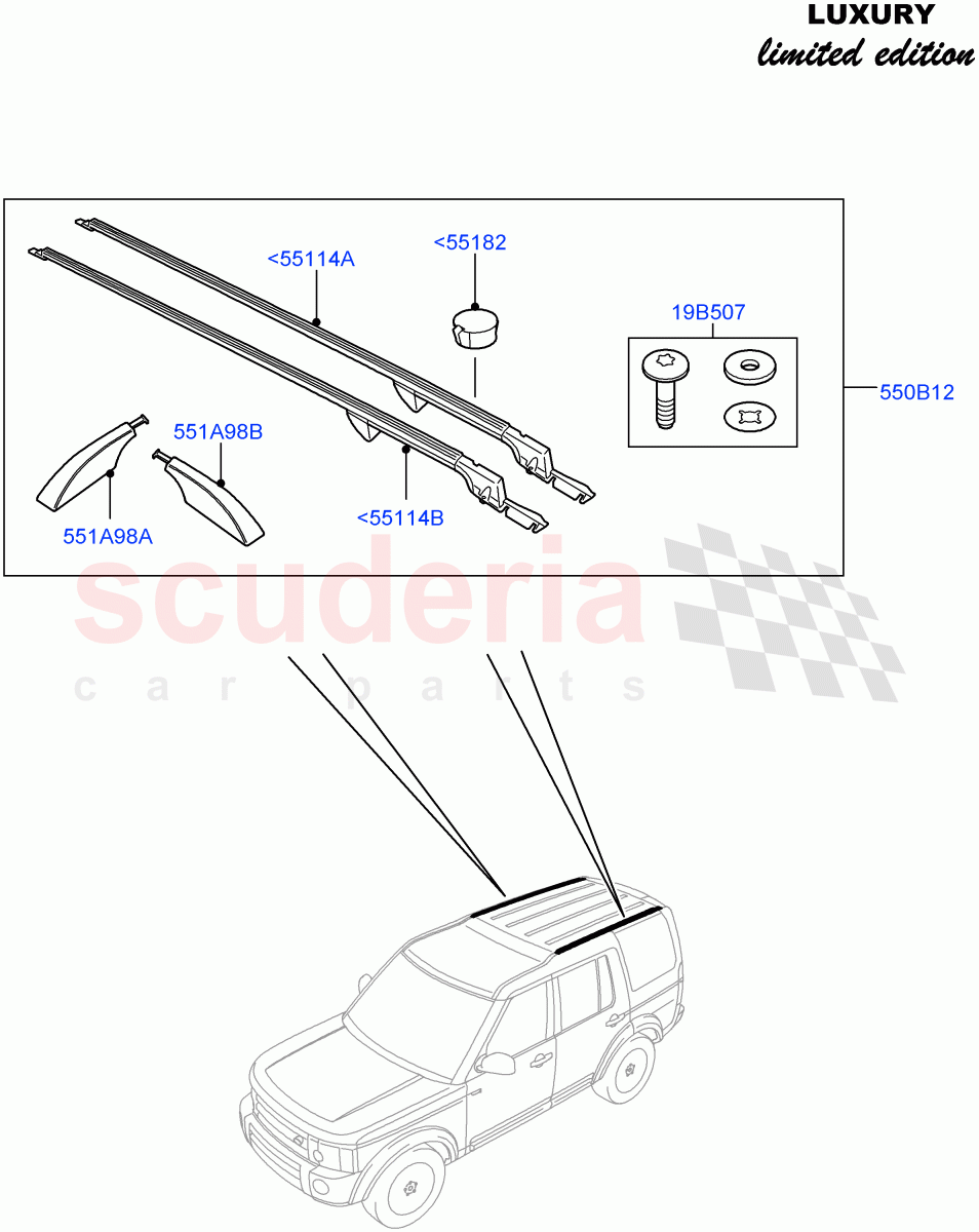 Roof Rack Systems ((V) FROMCA000001) of Land Rover Land Rover Discovery 4 (2010-2016) [3.0 Diesel 24V DOHC TC]