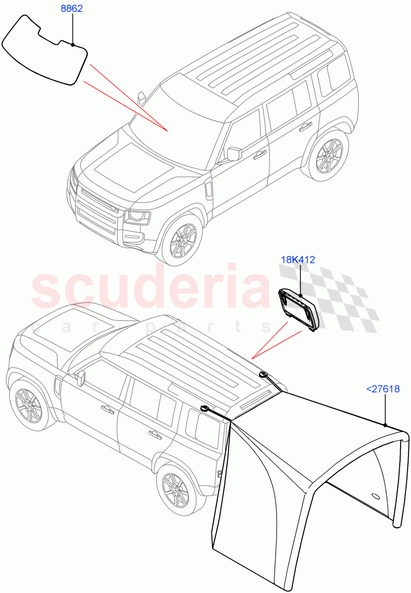 Touring Accessories of Land Rover Land Rover Defender (2020+) [5.0 OHC SGDI SC V8 Petrol]